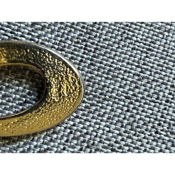 Vtg. Abstract Gold Tone Brooch Pin Modernist Infinity Career MCM Minimalist - Picture 3 of 5